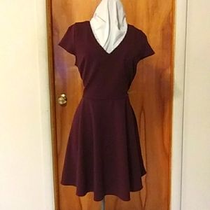 Dress, plum colored, knee length, size 16
